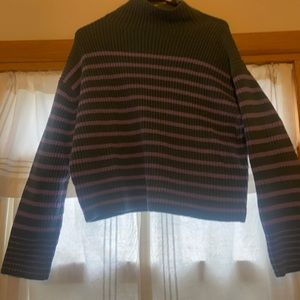 Lavender and Periwinkle Stripped Turtleneck